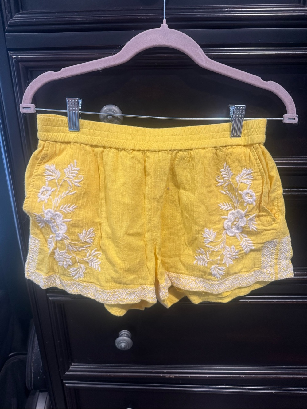 J. Crew Yellow Linen-Blend Embroidered Athletic Shorts